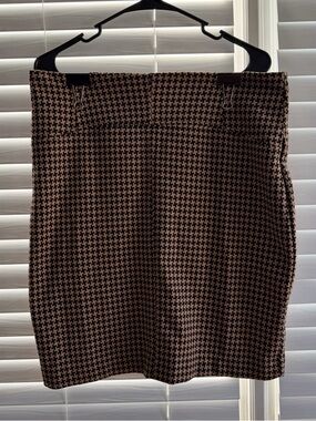 Classic Women’s Houndstooth Mini Skirt Brown/Black! Size 12 🤎🖤